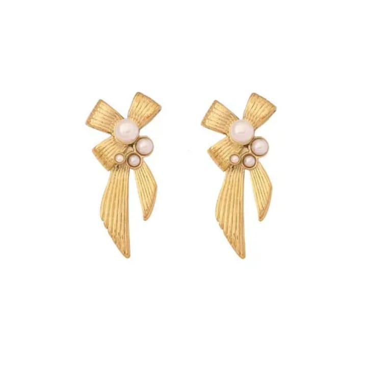 bijoux collier en acier inoxydable et oreilles avec plaqué or