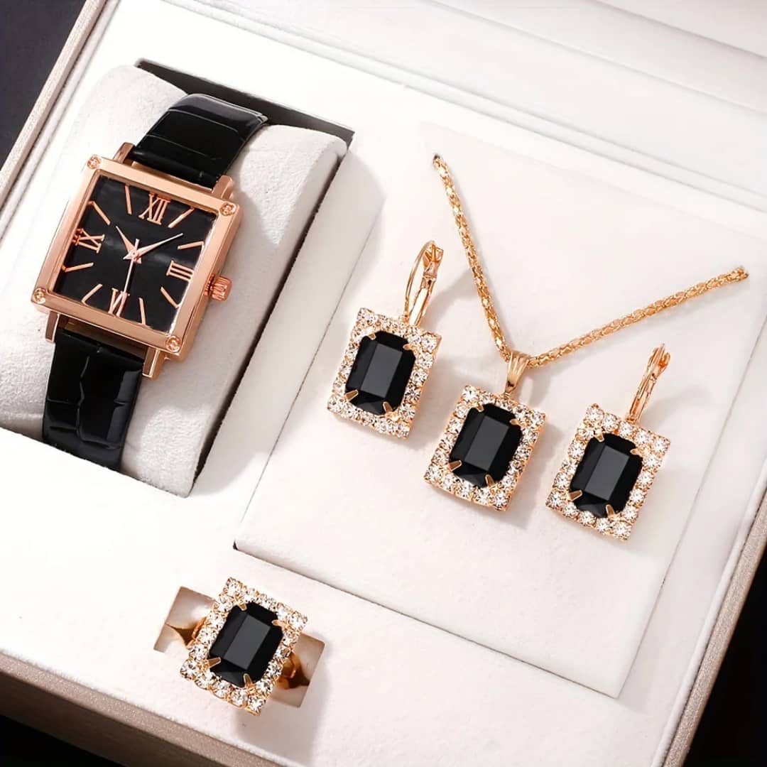 Coffret Majesté – L’Art du Luxe : Montre de Prestige & Bijoux d’Élite