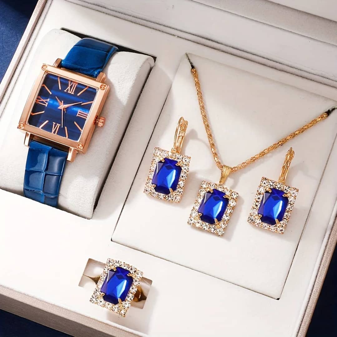Coffret Majesté – L’Art du Luxe : Montre de Prestige & Bijoux d’Élite