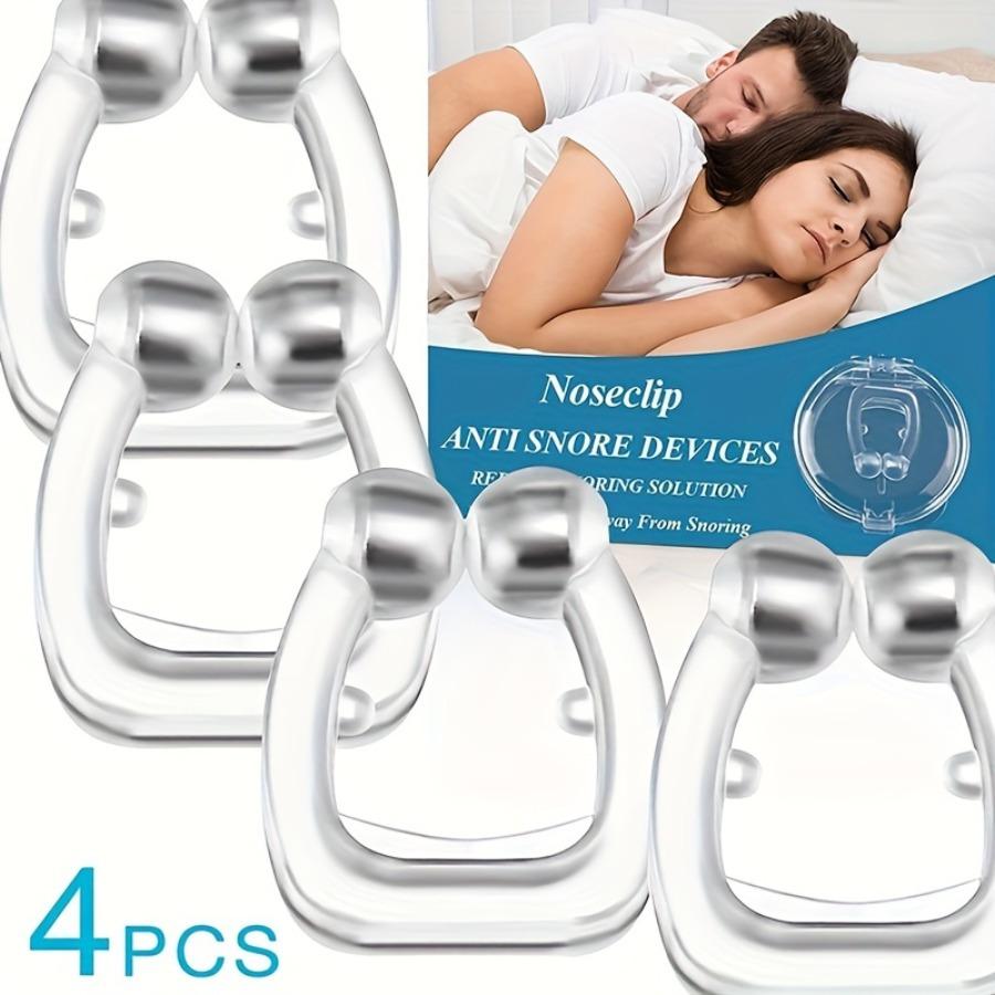 Anti - Ronflement Set De 4 Pièces Silicone Magnétique Nasal Clip Anti - Ronflement Solution Hommes Femmes Anti - Ronflement