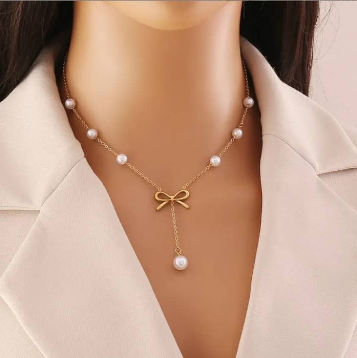 bijoux collier en acier inoxydable et oreilles avec plaqué or