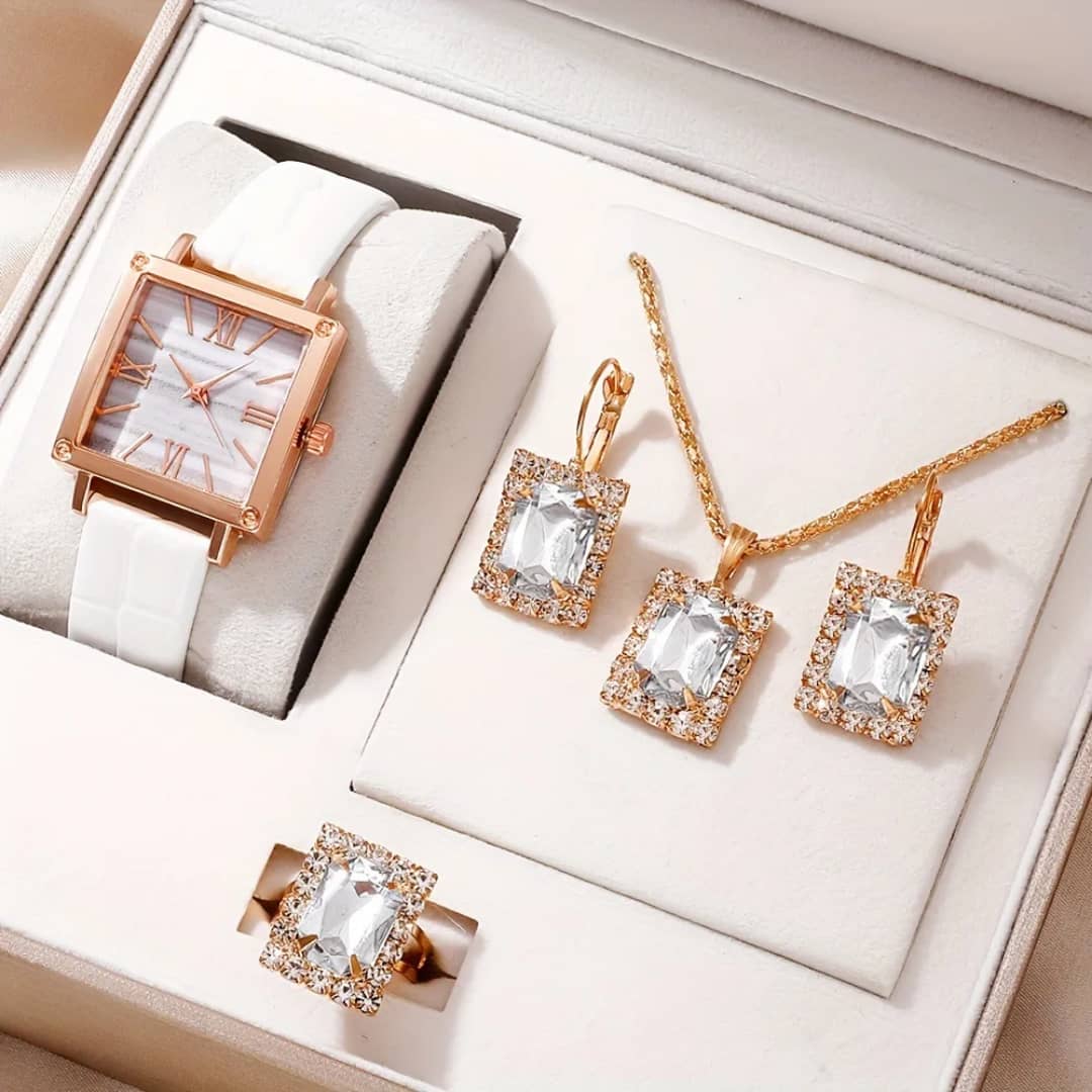 Coffret Majesté – L’Art du Luxe : Montre de Prestige & Bijoux d’Élite