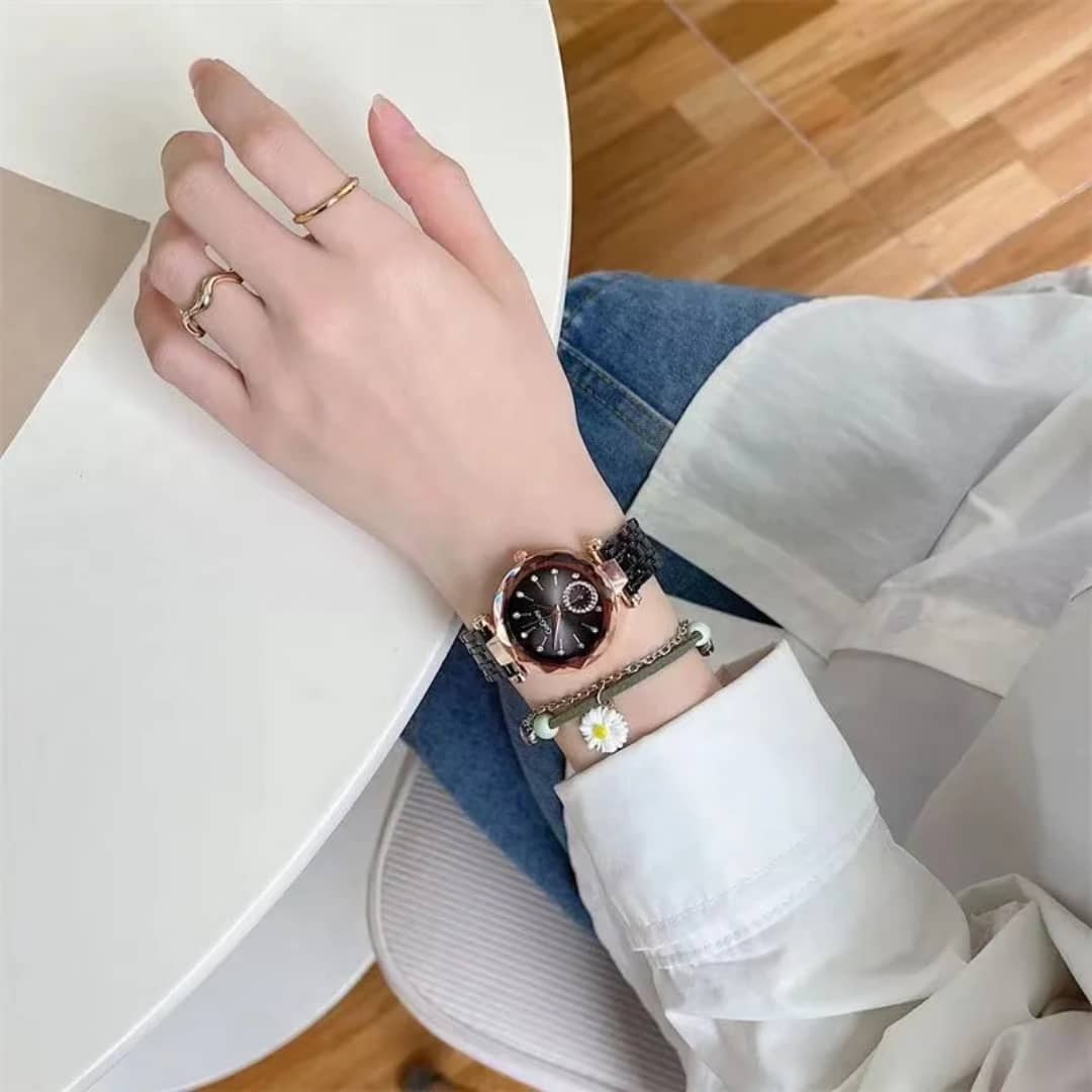 Montre Élégance Cristal – Le Bijou du Temps pour Femme Moderne