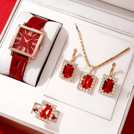 Coffret Majesté – L’Art du Luxe : Montre de Prestige & Bijoux d’Élite
