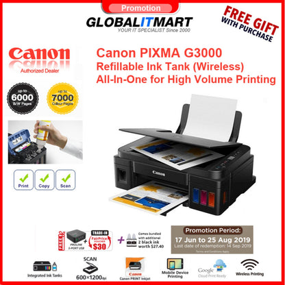 Canon PIXMA G3410 - Imprimante Jet D'Encre Multifonction - Noir