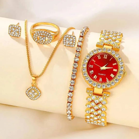 Éclat Élégant" – Ensemble Montre Bijou Qui Révèle Votre Brillance