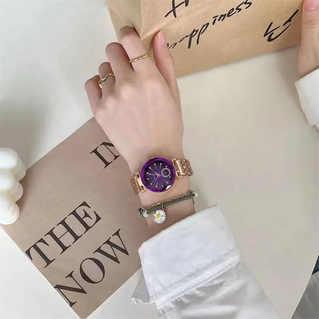 Montre Élégance Cristal – Le Bijou du Temps pour Femme Moderne