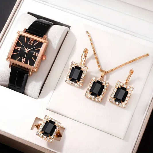 Coffret Majesté – L’Art du Luxe : Montre de Prestige & Bijoux d’Élite