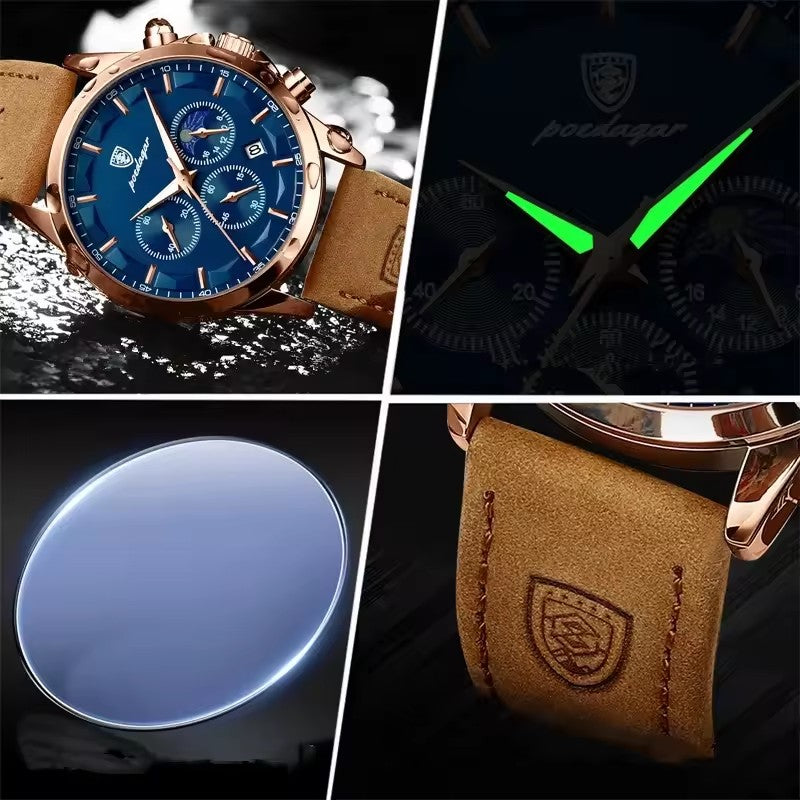 Montre de luxe Poedagar™ 100% Cuir