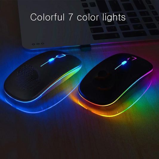 SOURIS SANS FIL YOLANDAR W10 PLAT RGB WIRELESS & BLUETOOTH RECHARGABLE