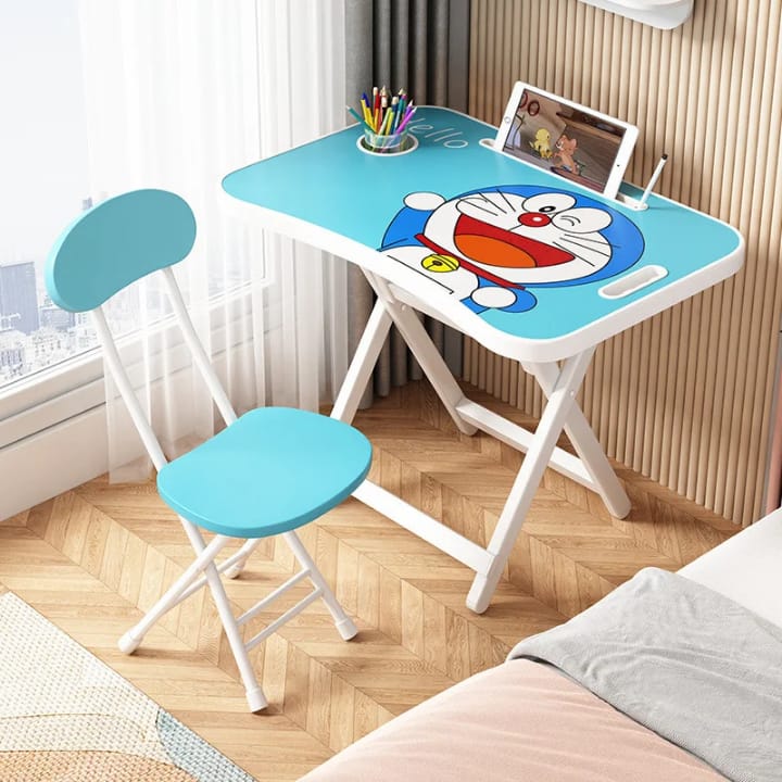 Table d'apprentissage pour enfants pliante maison table d'écriture chaise maternelle petite table dessin animé simple chaise ensemble