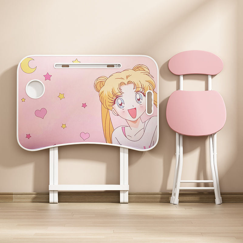 Table d'apprentissage pour enfants pliante maison table d'écriture chaise maternelle petite table dessin animé simple chaise ensemble